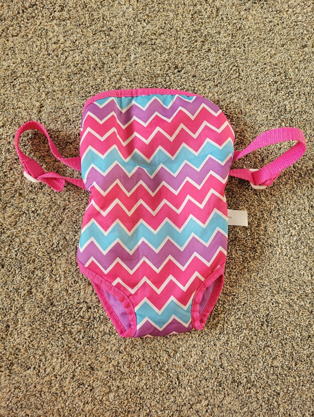 Doll Carrier Sling Pink Purple Blue Chevron Zig Zag